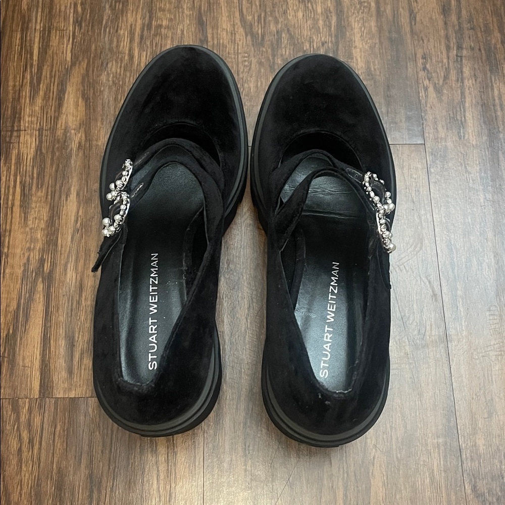 STUART WEITZMAN soho leighton platform mary jane in black 10.5 - Picture 12 of 16